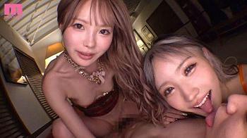 【ギャル&times;痴女】「チンポ貸せよ～！」エロくて可愛くて超スケベなギャル2人に密着されブッコ抜かれる！