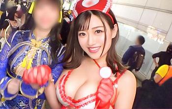 【えな 22歳 歯科衛生士】渋谷ハロウォンで出会った爆乳美女と濃密セックス！仮装のままハロウィンSEXナイト！！