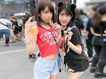 ＜巨乳JD&times;ナンパ＞超絶エロくびれ淫尻BODY★野外フェスのエロかわ女子大生さん※性欲ダダ漏れ変態ま◯こで乱行交尾！