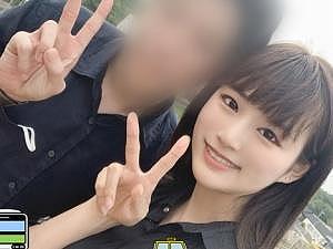 【素人企画】家まで送り届ける人気シリーズでホソ巨乳美女同士が濃厚レズプレイ！！デカチン男も加わり逆3Pに突入！！