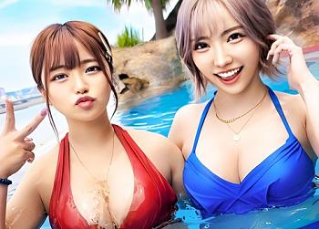 ＜爆乳ギャル×乱交＞※超ビッチな神乳GAL×2と3PハーレムSEX♥淫乱美女のエロマンコに中だしフィニッシュｗｗｗｗ