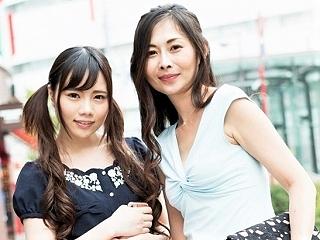 〖熟女ナンパ〗母娘でセンズリ鑑賞させられて、エッチな気分になっちゃったかも…