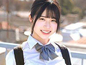 【素人ナンパ】口だけでフェラする女子校生！ロリフェイスな素人女子がゴム無しSEXで若マンコの中に射精される！