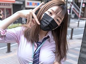 【素人】「SEXするの？//」制服ギャル！スレンダーでおっぱい大きいパパ活女子がおまんこを生ちんぽで突かれる！