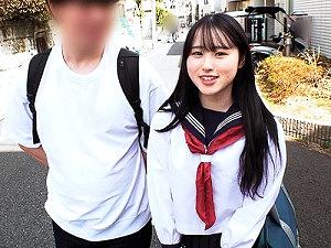 【素人ナンパ】「入れてもいい？//」清楚で純朴な感じの女子校生！妹がお兄ちゃんの男根をおまんこにイン！