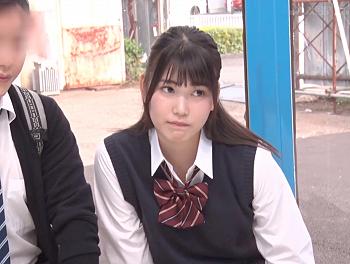 制服ロリの黒髪ポニーテール美少女JKが彼氏のチンポ当てに挑戦で残念な的中…ｗイチャラブ恋愛カップルが愛情確認の即ハメ姦♡