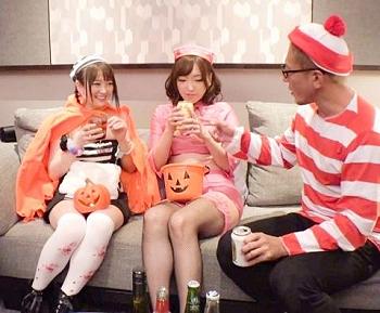 ハロウィンコスプレ女子ナンパ！可愛くてノリの良さそうな女子大生をギャラ飲みに誘う！