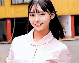 【素人ナンパ】勤務中に中出しセックス！ロリ顔ナースのいやらしいストレス溜まりまくりのまんこ！