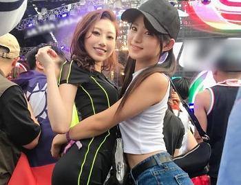 ダンスミュージックフェスでナンパ！「みつきちゃん21歳」と「みかちゃん26歳」をホテル飲みに誘う！