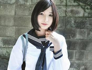 【セーラー服・JKまりこ】ウブそうなお姉さんがセーラー服でエッチを繰り広げるパコパコアリの中だしビッチ。