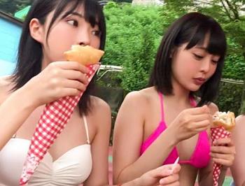 無責任中出し（１分以内に流せば大丈夫だから）！プールに遊びに来ていた女子大生に声をかけホテルに移動！