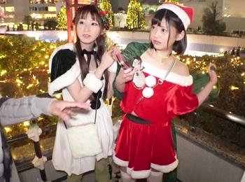 ＜コスプレ＞※聖夜にサンタコス姿の巨乳美女&times;2を乱交SEX&hearts;4Pでイキまくる潮吹きマンコを追撃ピストン責めｗｗｗｗ