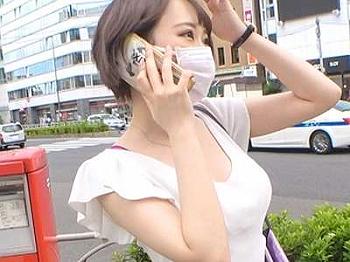 【素人】企画ナンパされた巨乳のさやわかショートさんがパコハメ！舌出し唾液交換を連続！ガン突きぱんぱんバック！