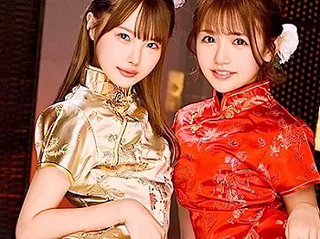 〚松本いちか 永瀬ゆい〛チャイナコスの口り娘達が乳首舐め手コキやツインフェラ♪♪美乳やプリケツを擦りつけて逆３P