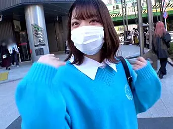 【素人】素人企画で巨乳スレンダーちゃんがエロ合体！黒ニーソ着エロ乳揺れ正常位でズコってパイ射ックス！