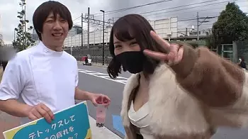 【りん】連れ込みマッサージで責めても責められてもエロい反応を連発！性交の最中も事後もジュボジュボ口淫が強烈過ぎるＧ乳美女