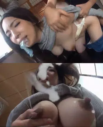 授乳期間パイの若妻、子供は置いてきて、男に強制搾乳され母乳を枯れるまで、途中でゴムを外して若妻の口に咥えさせ強引にバック