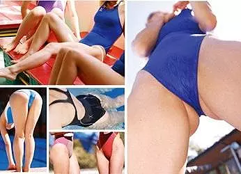 競泳水着！その光沢と質感が妄想を刺激する至極のフェチムービー！
