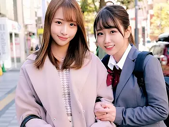 《素人ナンパ》美少女&rdquo;姉妹&rdquo;のJK＆JDが童貞救済エロ企画に挑戦！ドS痴女な3Pハーレムで顔面騎乗&times;騎乗位中出し《痙攣》