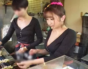 「土屋○鳳」似の焼き鳥屋の看板娘！Ｈカップ爆乳「さやちゃん・20歳」にＡＶ出演を打診！