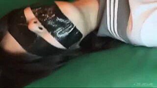 個人撮影 Jkをガムテープで拘束目つぶしにガムテープ猿轡調教 動画エロタレスト