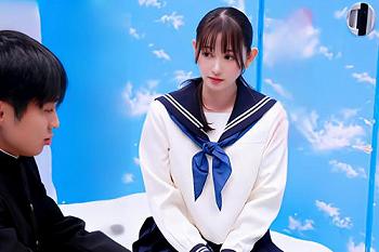 【マジックミラー号】「エッチしないと脱出できない！？」パイパン色白美乳の素人ロリJKは彼氏持ちの幼なじみ！